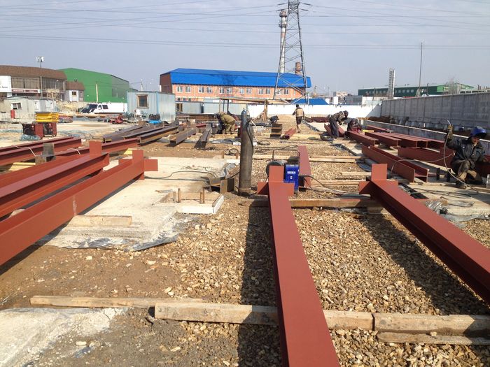 Изготовление колонн из двутавровой балки 25К2